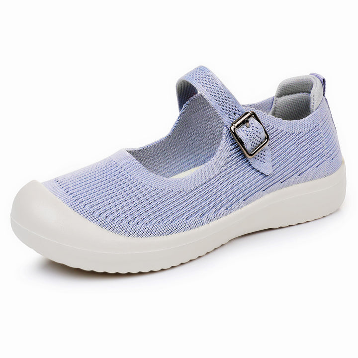 Damen nan gestrickter Mary-Jane Komfortschuh mit verstellbarem Riemen, atmungsaktivem Strickobermaterial und stoßdämpfender Leichtlaufsohle Echo Archiv