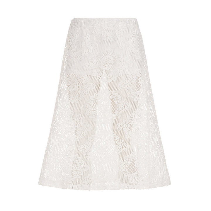 Damen Maxi-Rock aus exquisitem Spitzengewebe mit seitlichem Schlitz Echo Archiv