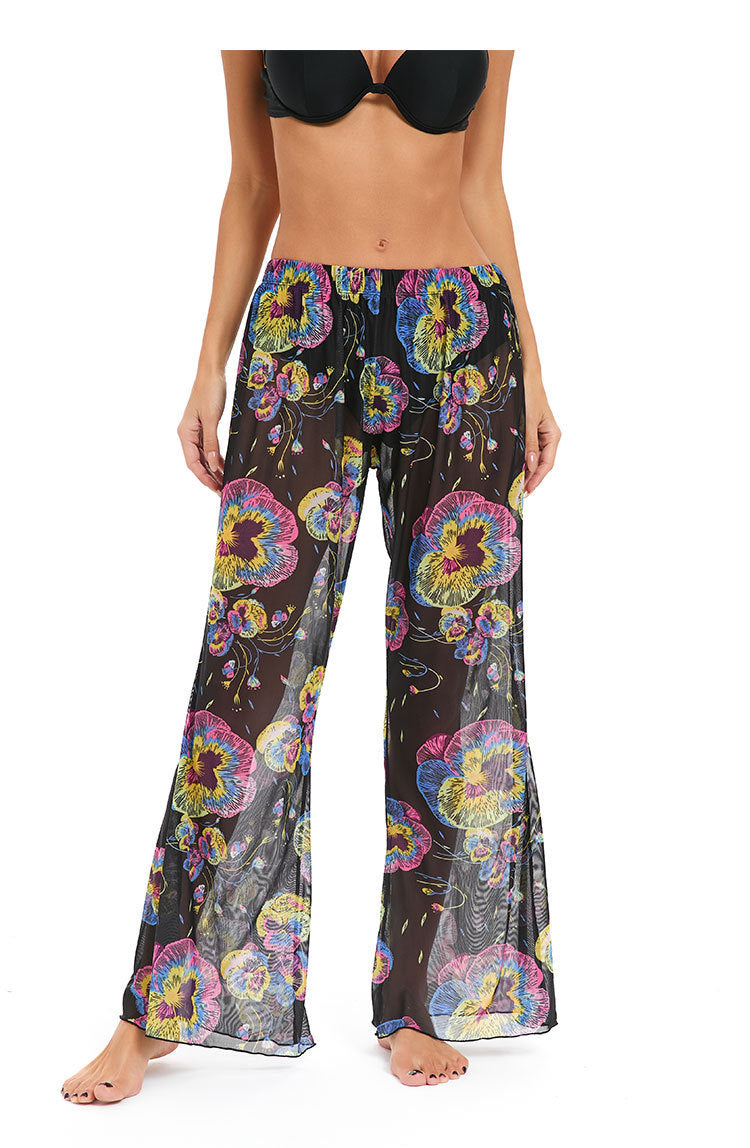 Damen Leggings aus luftiger, transparenter Stoffqualität mit exotischem Muster Echo Archiv