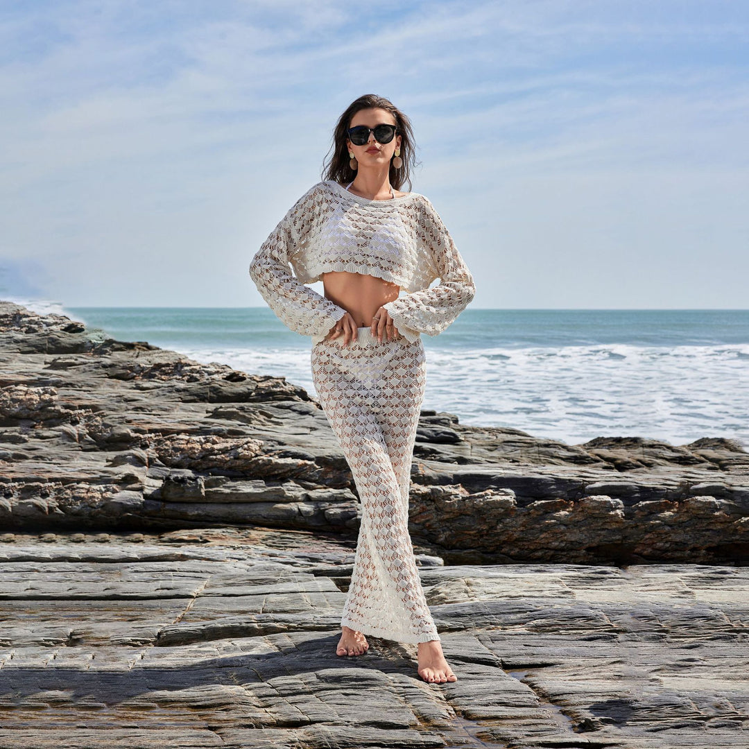 Damen Häkel-Set mit Crop-Top und Maxi-Rock Echo Archiv