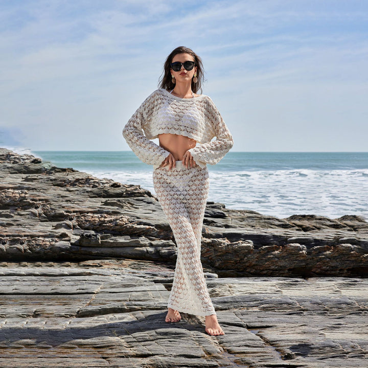Damen Häkel-Set mit Crop-Top und Maxi-Rock Echo Archiv