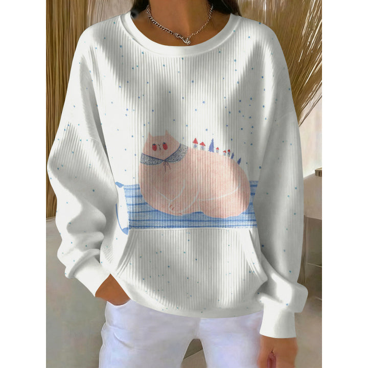 Damen Gemütlicher Pullover Echoarchiv