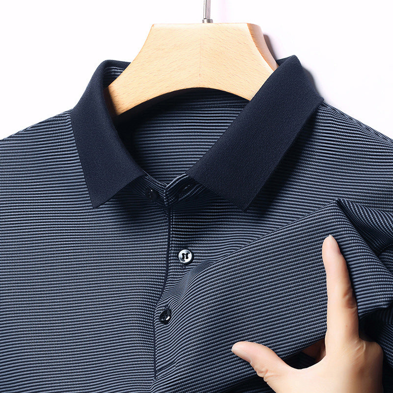 Herren modisches Kurzarm-Polo-Shirt mit strukturiertem Design Echoarchiv