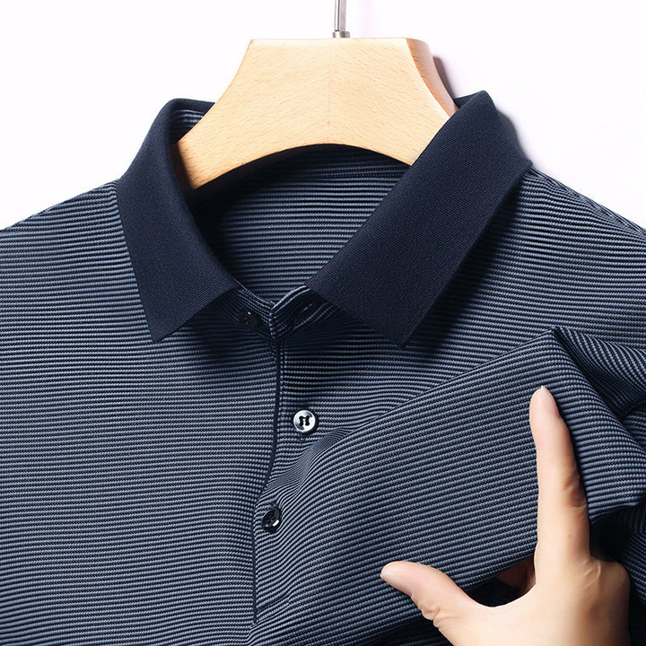 Herren modisches Kurzarm-Polo-Shirt mit strukturiertem Design Echoarchiv