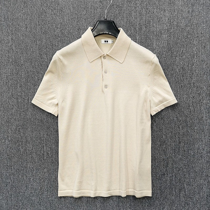 Herren Feinstrick Polohemd mit Kurzarm und feiner Knopfleiste Echo Archiv
