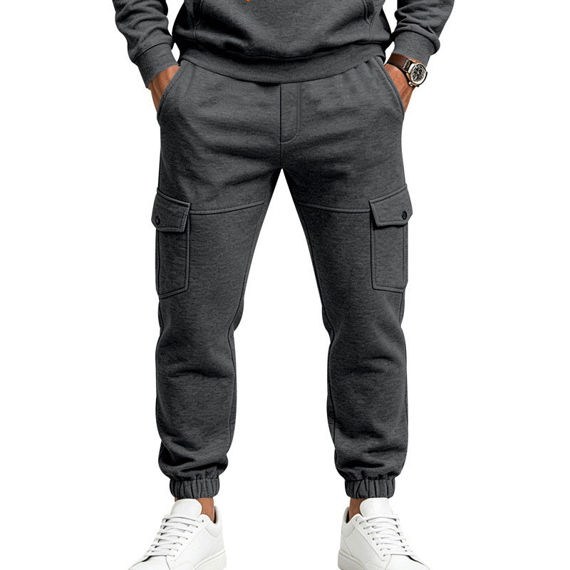 Herren Cargo-Jogginghose mit seitlichen Klappentaschen, Kordelzug und Elastischen Bündchen Echoarchiv