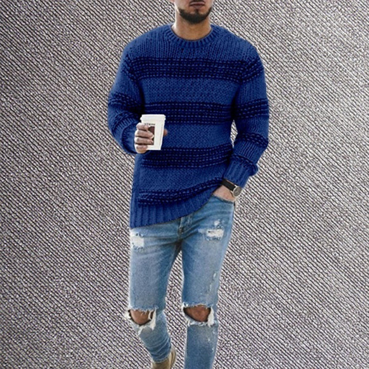 Herren Strickpullover mit strukturiertem Muster und modernem Schnitt Echoarchiv