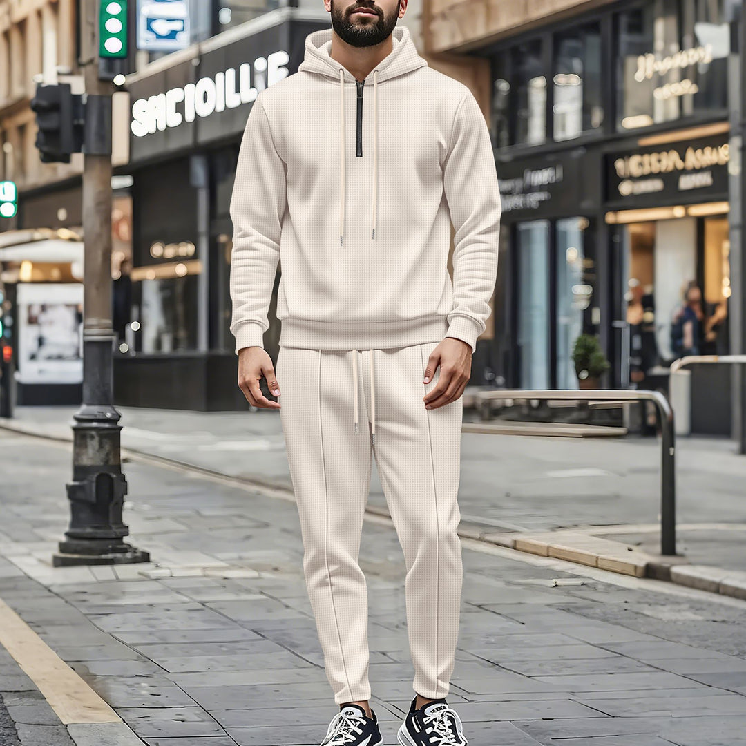 Herren modisches Freizeit-Set mit lässigem Hoodie und eleganter Jogginghose Echoarchiv
