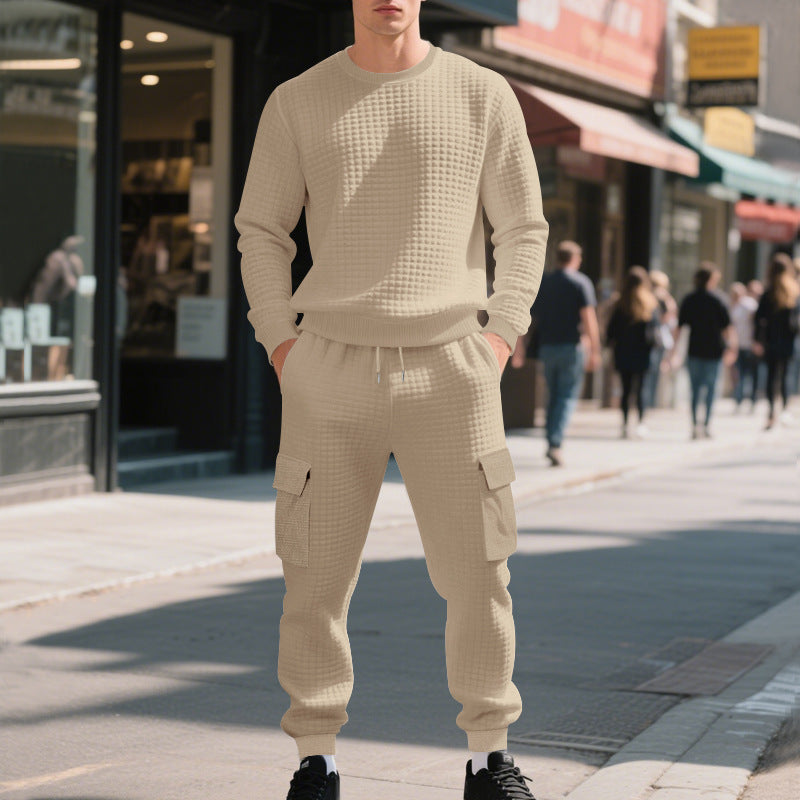 Herren lässiges Sweatshirt und Cargo-Hose Set Echoarchiv