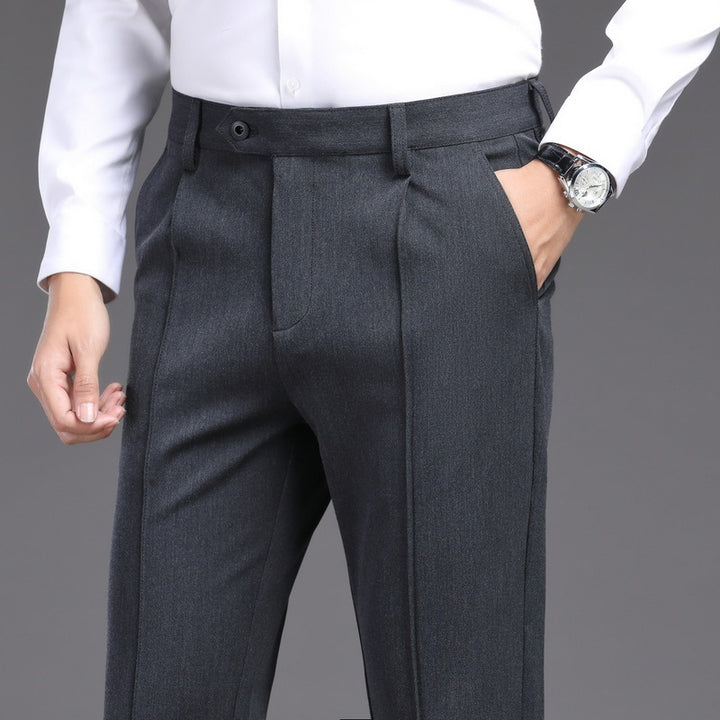 Herren elegante Anzughose mit schmalem Schnitt und seitlichen Taschen Echoarchiv