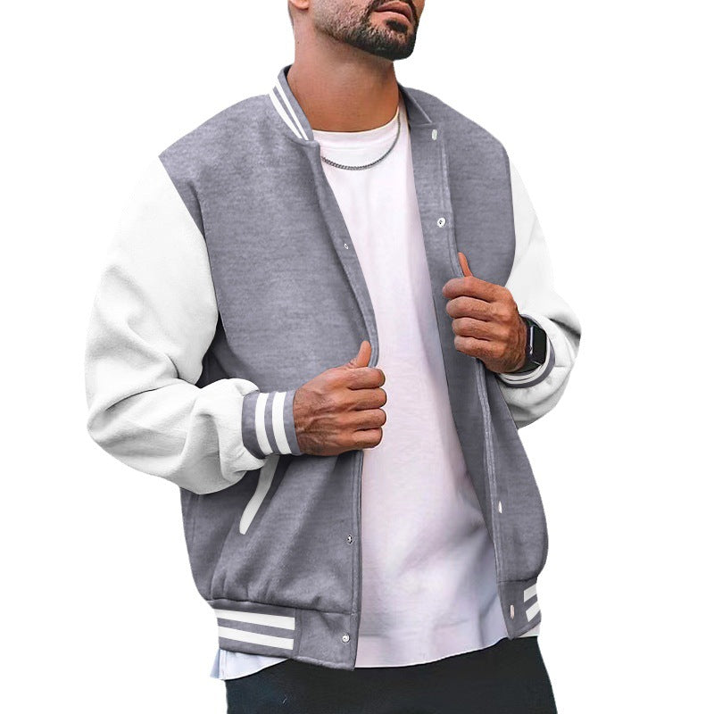 Herren Varsity-Jacke mit Kontrastärmeln und strapazierfähigem Material Echoarchiv