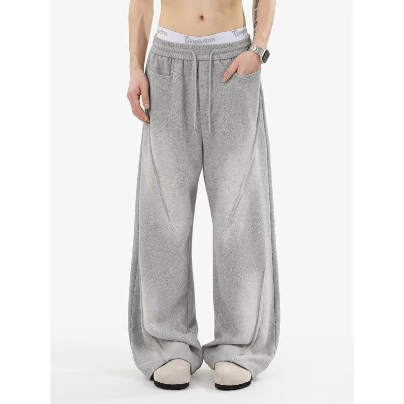 Herren Extreme Oversize Jogginghose mit extra weitem Bein, Kordelzug und Eingrifftaschen – Sorevano