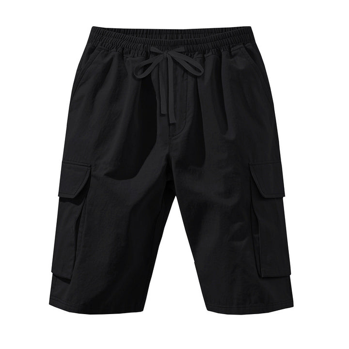 Herren nan knielange Utility-Shorts aus leichtem Baumwollmix mit elastischem Tunnelzugbund und aufgesetzten Klappentaschen Echo Archiv