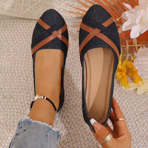 Damen Ballerinas mit elegantem Kreuzriemen Echoarchiv