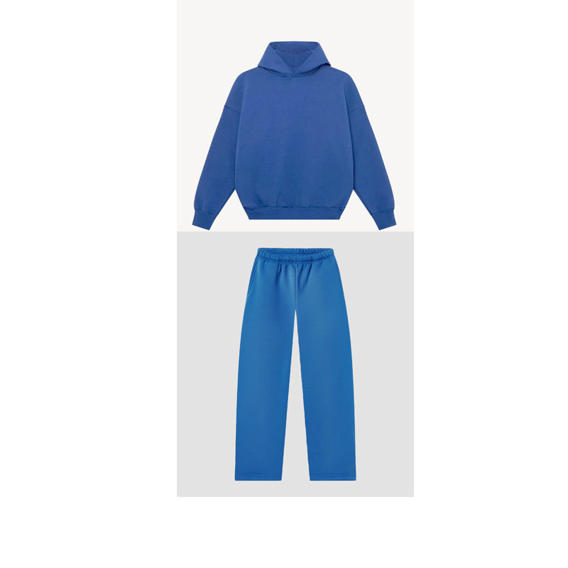 Unisex gemütliches Loungewear-Set mit hohem Rollkragen, relaxed-fit Sweatshirt und gerader Sweatpants – Auréline