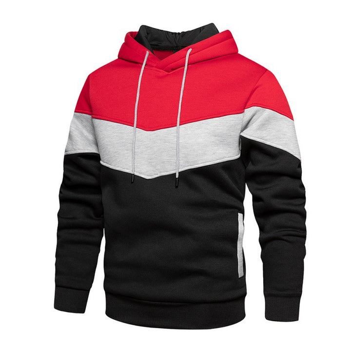 Herren Kapuzenpullover mit kontrastierenden Farbblöcken und weichem Innenfutter Echoarchiv