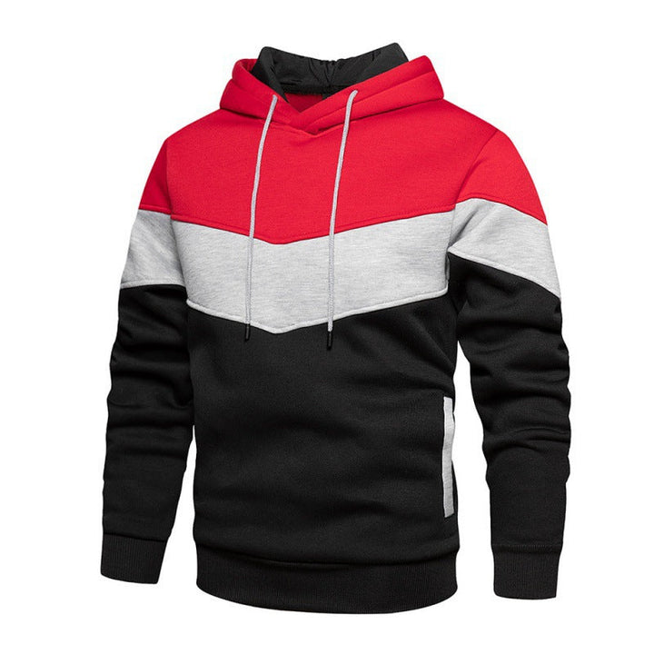 Herren Kapuzenpullover mit kontrastierenden Farbblöcken und weichem Innenfutter Echoarchiv
