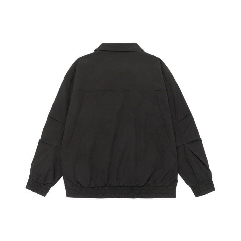 Unisex Oversize-Blousonjacke mit Hemdkragen und elastischem Bund Echoarchiv