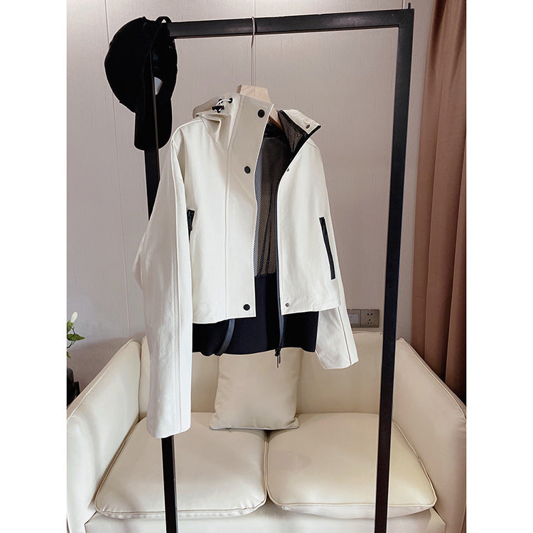 Damen Kurzjacke mit Kapuze, Mesh-Futter & verdecktem Reißverschluss Echo Archiv