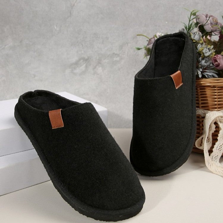 Damen Gefütterte Wolloptik-Hausschuh-Mules mit Teddyfutter und rutschfester Laufsohle Echo Archiv