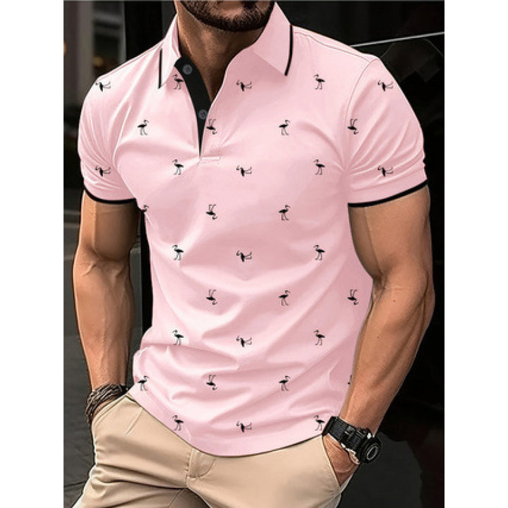 Herren Freizeit Bedrucktes Polo-Shirt Echoarchiv