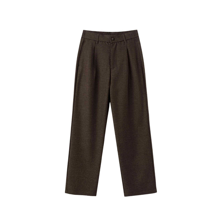 Damen Hochtaillierte weite Bundfaltenhose mit elastischem Rücken Echoarchiv