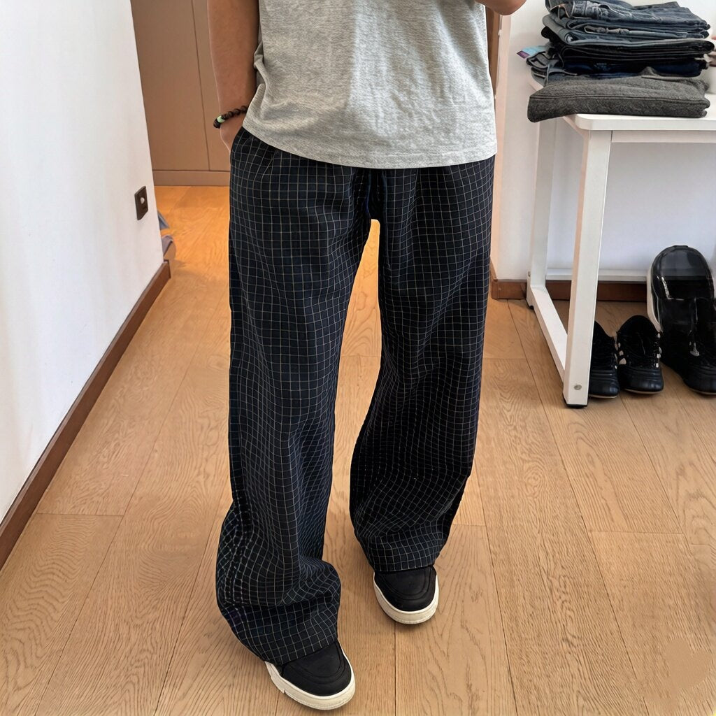 Herren Lässige Check-Hose Echoarchiv