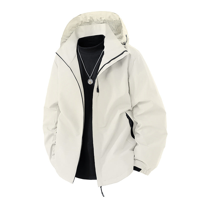 Herren nan leichte wetterfeste Softshelljacke mit verstellbarer Kapuze, winddichter Außenlage und atmungsaktivem Meshfutter Echo Archiv