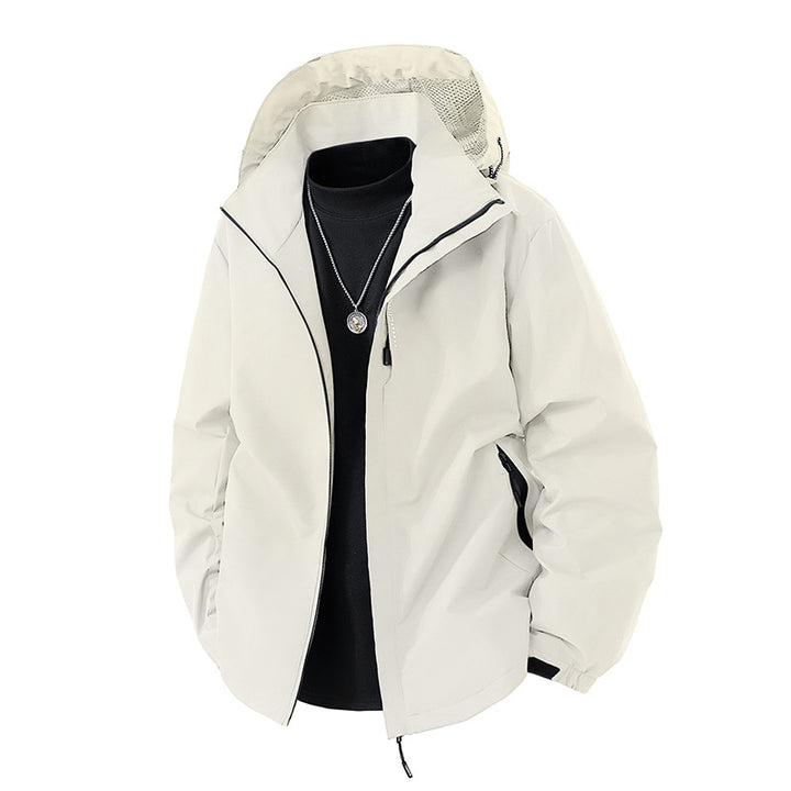 Herren nan leichte wetterfeste Softshelljacke mit verstellbarer Kapuze, winddichter Außenlage und atmungsaktivem Meshfutter Echo Archiv
