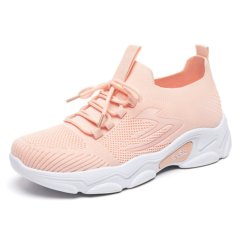 Damen nan minimalistischer Strick-Sockensneaker mit strukturiertem 3D-Obermaterial, anatomischem Memory-Fußbett und profiliertem EVA-Plateau Echo Archiv