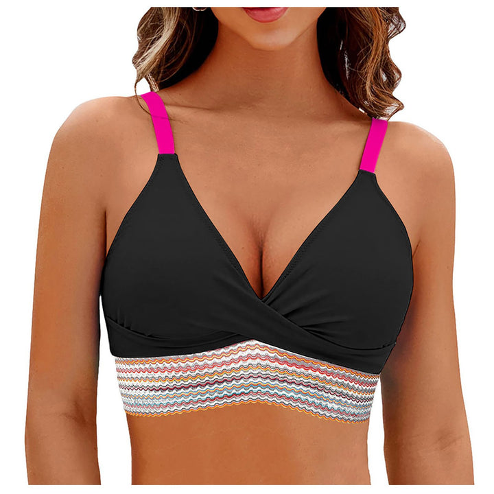 Damen Wickel-Bikini-Oberteil mit modischem Muster Echo Archiv
