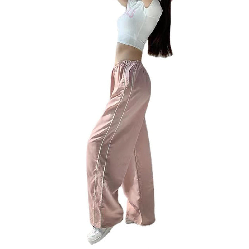 Damen Weite Satin-Hosen mit elastischem Bund Echo Archiv