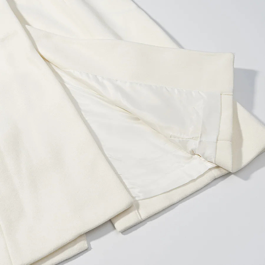 Damen nan eleganter Mantel mit übergroßem Cape-Kragen und Taillengürtel Echo Archiv
