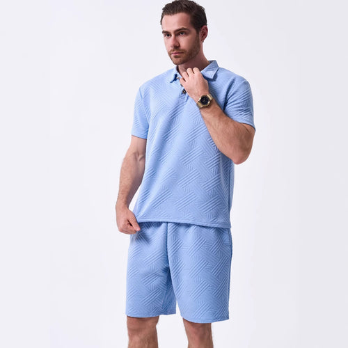 Herren modisches Polohemd und Shorts Set Echoarchiv