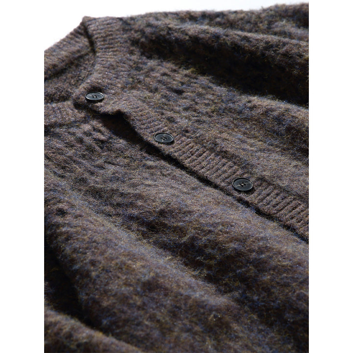Damen Grobgestrickte Oversize-Strickjacke in Mohair‑Optik mit Rundhalsausschnitt und Knopfleiste Echo Archiv