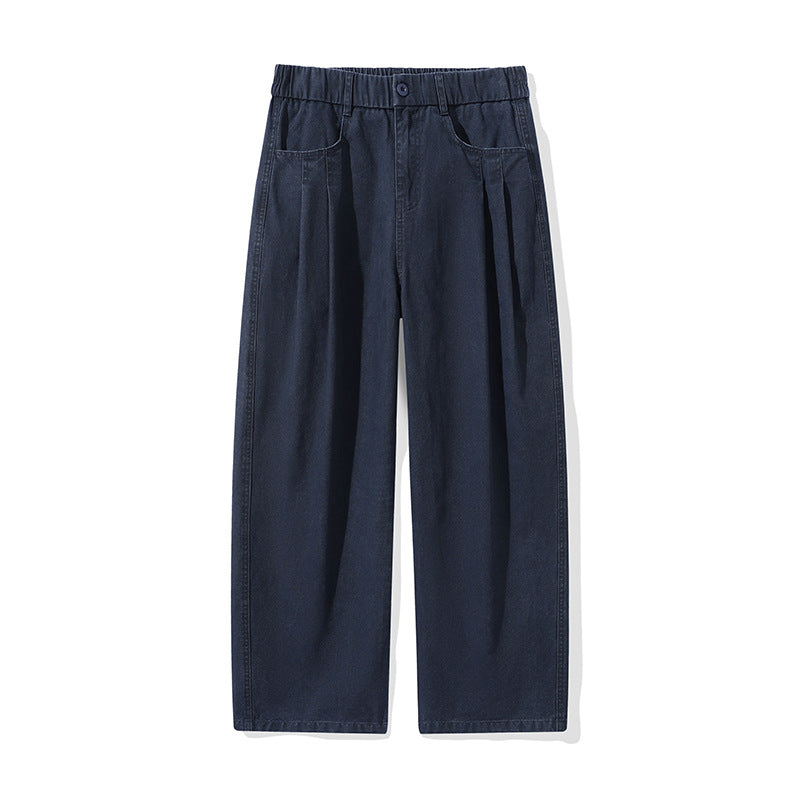 Damen Weite High‑Waist Stoffhose mit Bundfalten und elastischem Saum Echo Archiv
