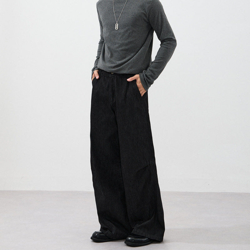 Herren Marlene-Denimhose im extraweiten Palazzoschnitt mit bodenlangem Bein Echo Archiv