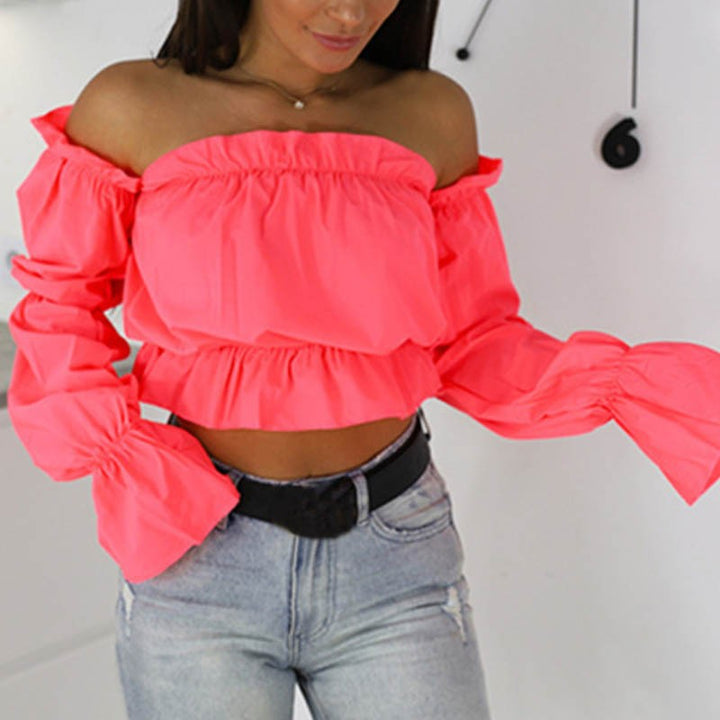 Damen Off-Shoulder Bluse mit Rüschendetails Echo Archiv