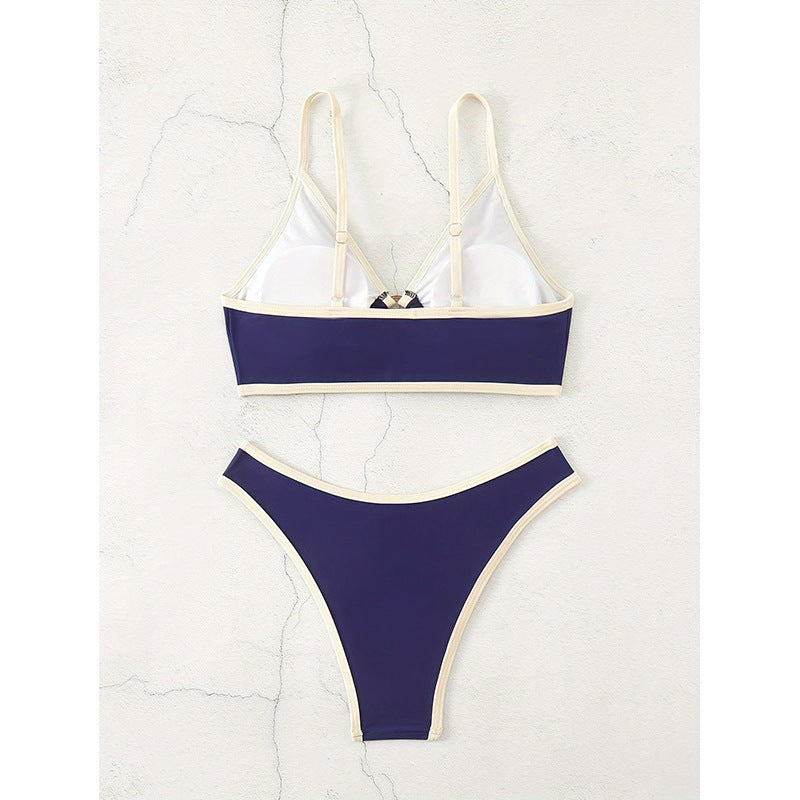 Damen Triangel-Bikini-Set mit elegantem Knoten und hohem Beinausschnitt Echo Archiv