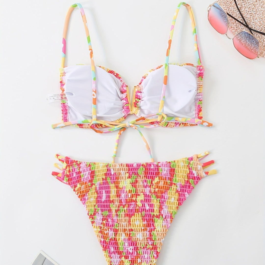 Damen Bandeau-Bikini mit verspieltem Rüschen-Design Echo Archiv