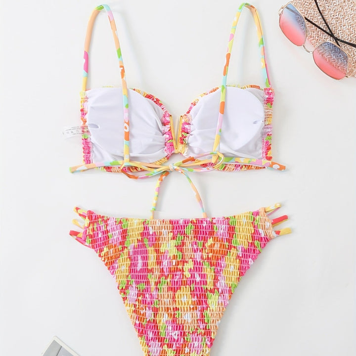 Damen Bandeau-Bikini mit verspieltem Rüschen-Design Echo Archiv
