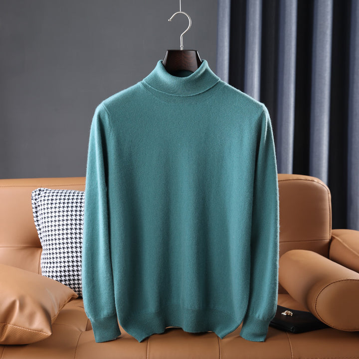 Herren Feiner Rollkragenpullover in schlanker Minimal‑Silhouette aus Woll‑Kaschmir‑Mix Echoarchiv