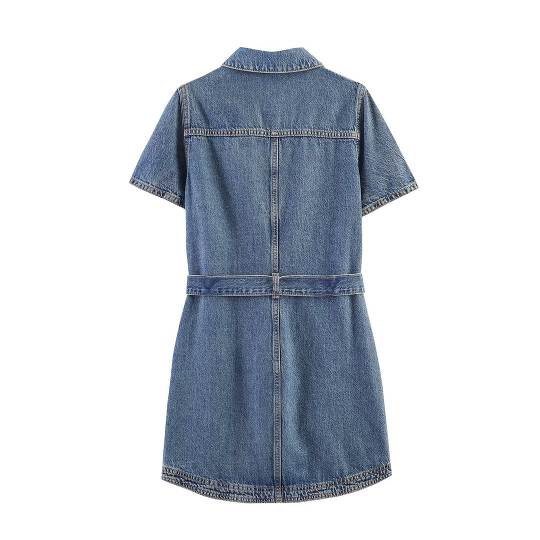 Damen Jeanskleid mit taillierter Silhouette und praktischen Taschen Echo Archiv