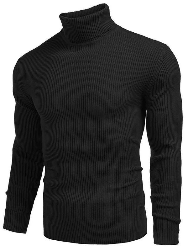 Herren Rollkragenpullover aus feinem Rippstrick Echoarchiv