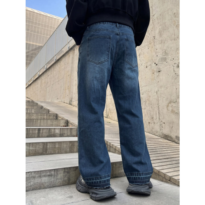 Herren Lässige Weit geschnittene Jeans Echoarchiv