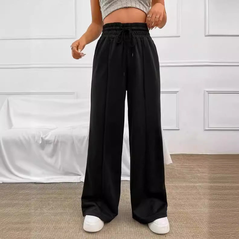 Damen Lässige weite Sweatpants mit verstellbarem Bund Echo Archiv