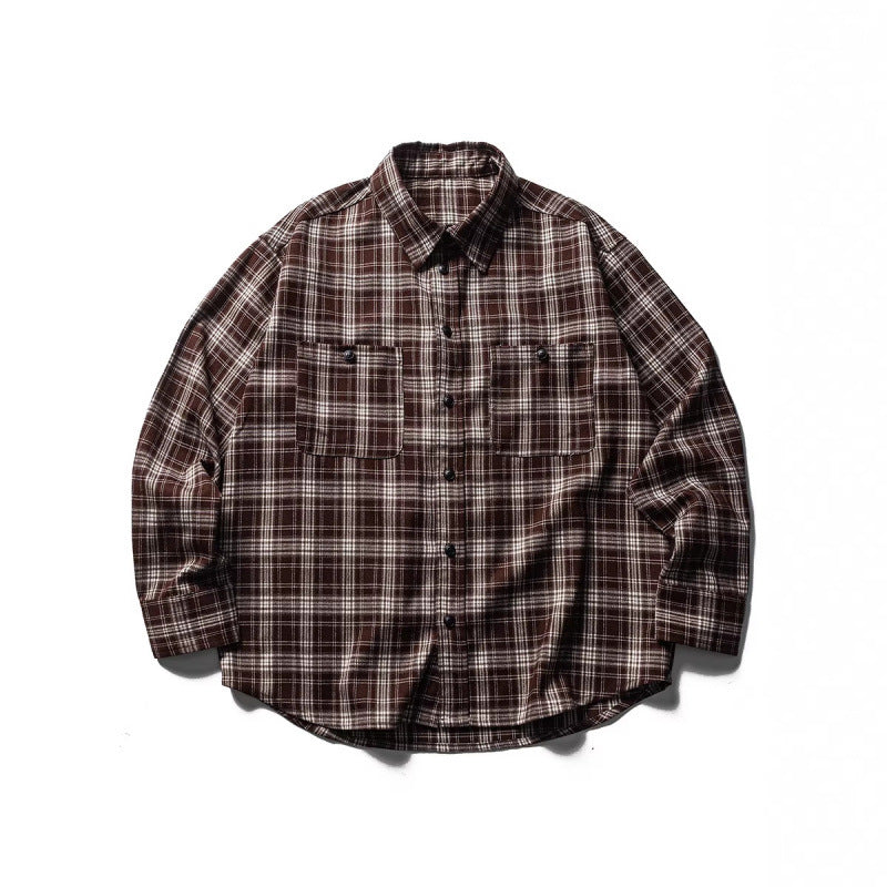 Herren Boxy-Karo-Workshirt aus weichem Flanell mit Doppelbrusttaschen Echo Archiv