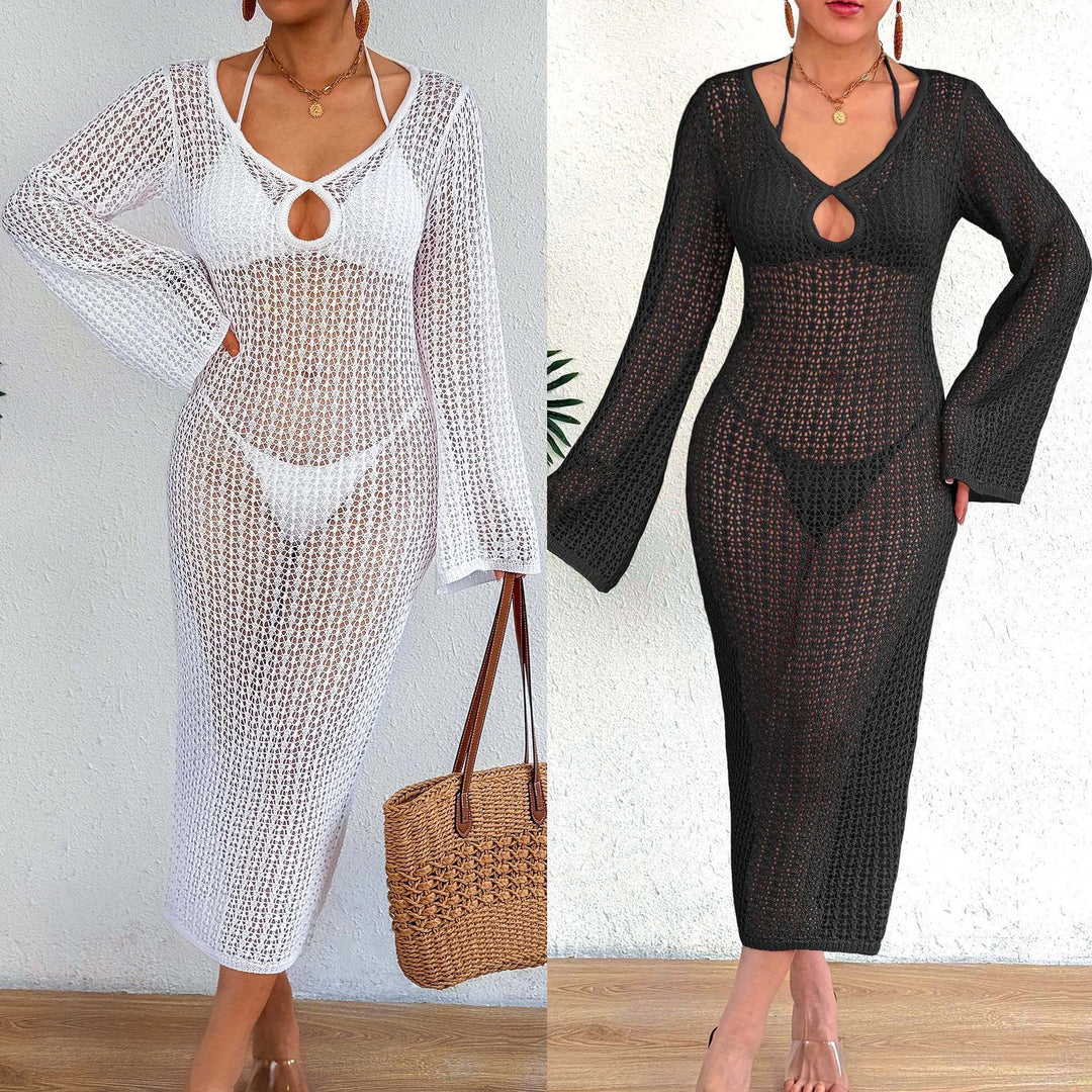 Damen Häkel-Strandkleid mit elegantem Schlitz Echo Archiv