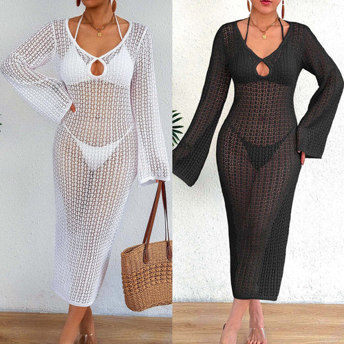 Damen Häkel-Strandkleid mit elegantem Schlitz Echo Archiv