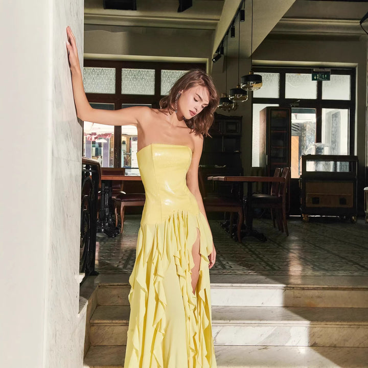 Damen Maxikleid mit Rüschen Echo Archiv